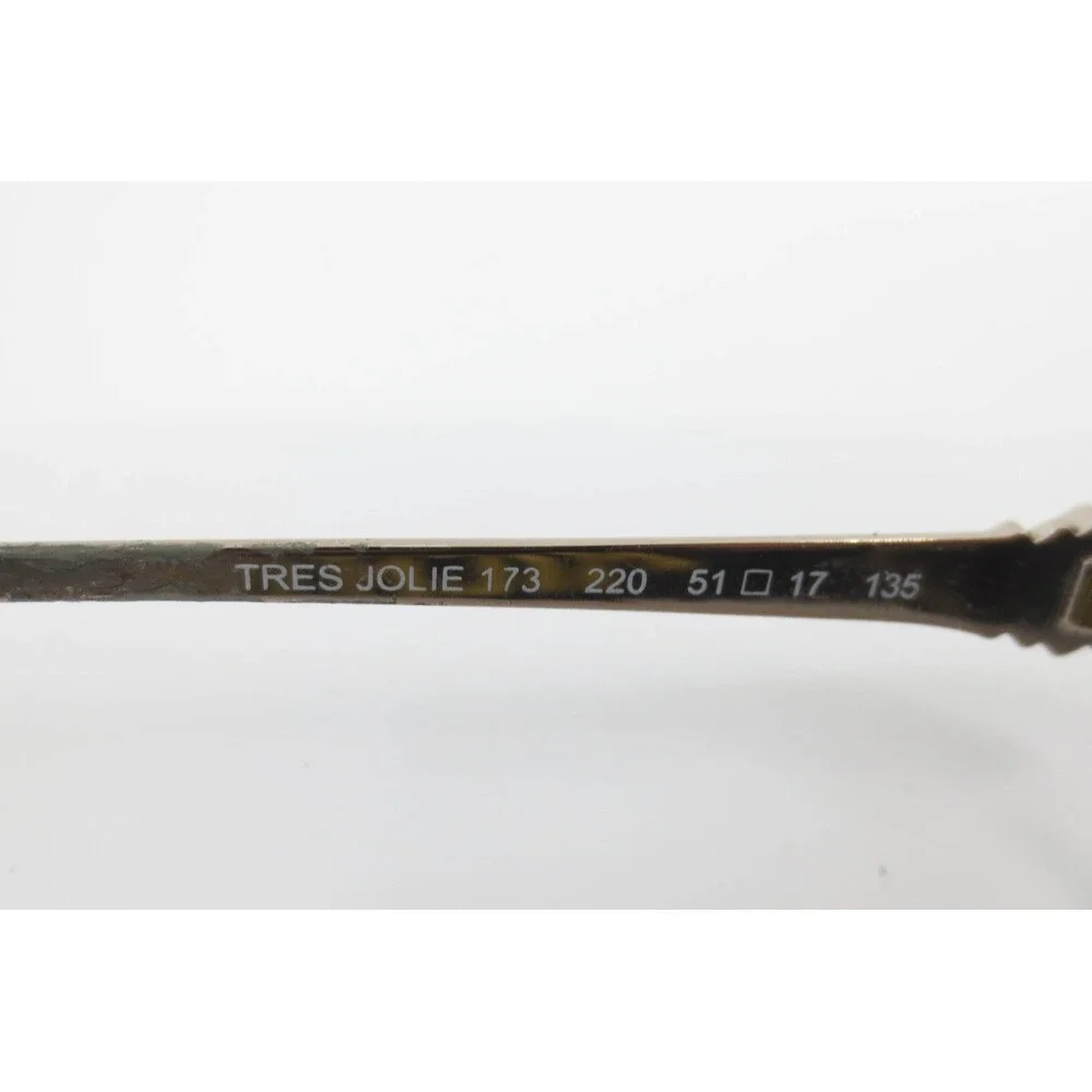 Tres Jolie by Marchon 173 220 Bronze Semi Rimless Rectangular Eyeglasses